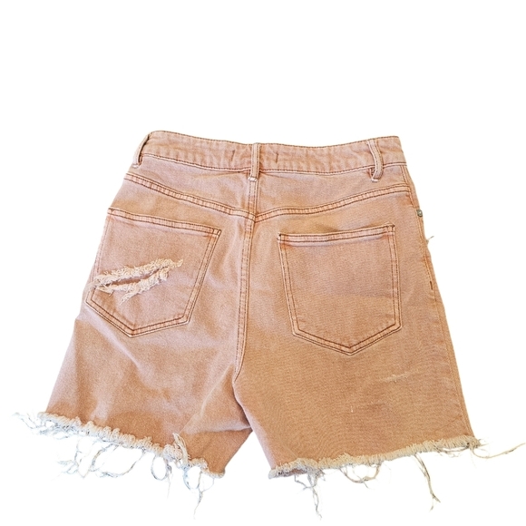 Free People Distressed Ripped Cutoff High Rise Denim Short - Picture 4 of 7